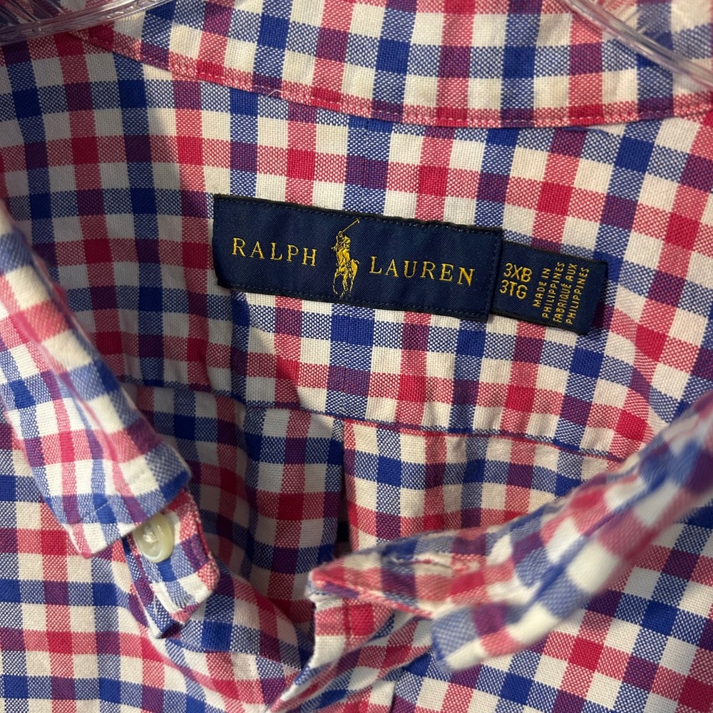 Ralph‎ Lauren Mens 3XB GINGHAM CHECKED LONG SLEEVE BUTTON UP SHIRT Exc Cond - Picture 5 of 8